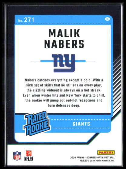 Malik Nabers RC Rated Rookie