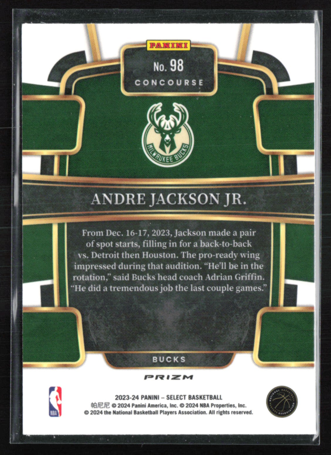 Andre Jackson Jr. RC Ice