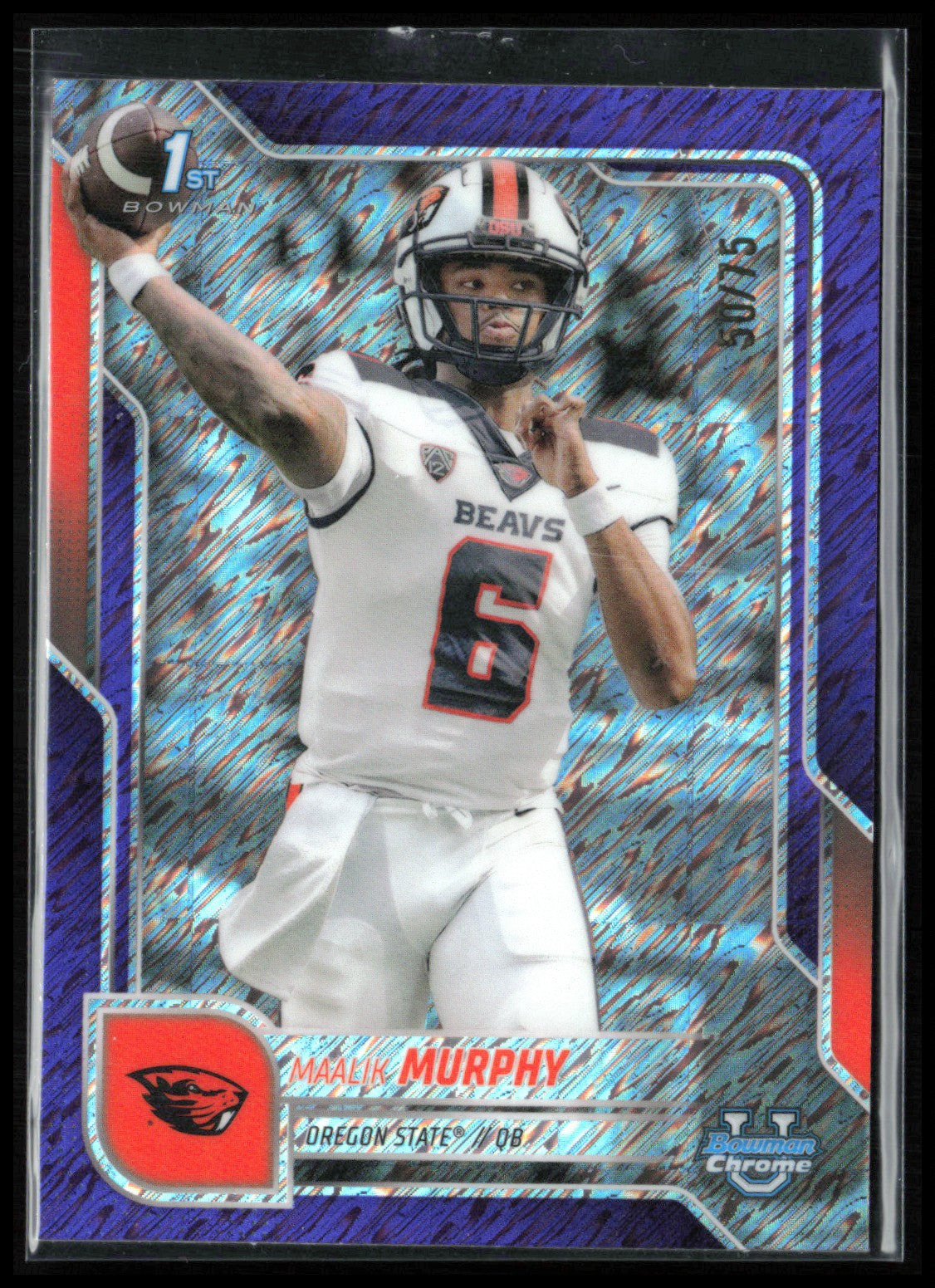 Byron Murphy II 1st Bowman Purple Shimmer /75 (Scratch on Front Surface)