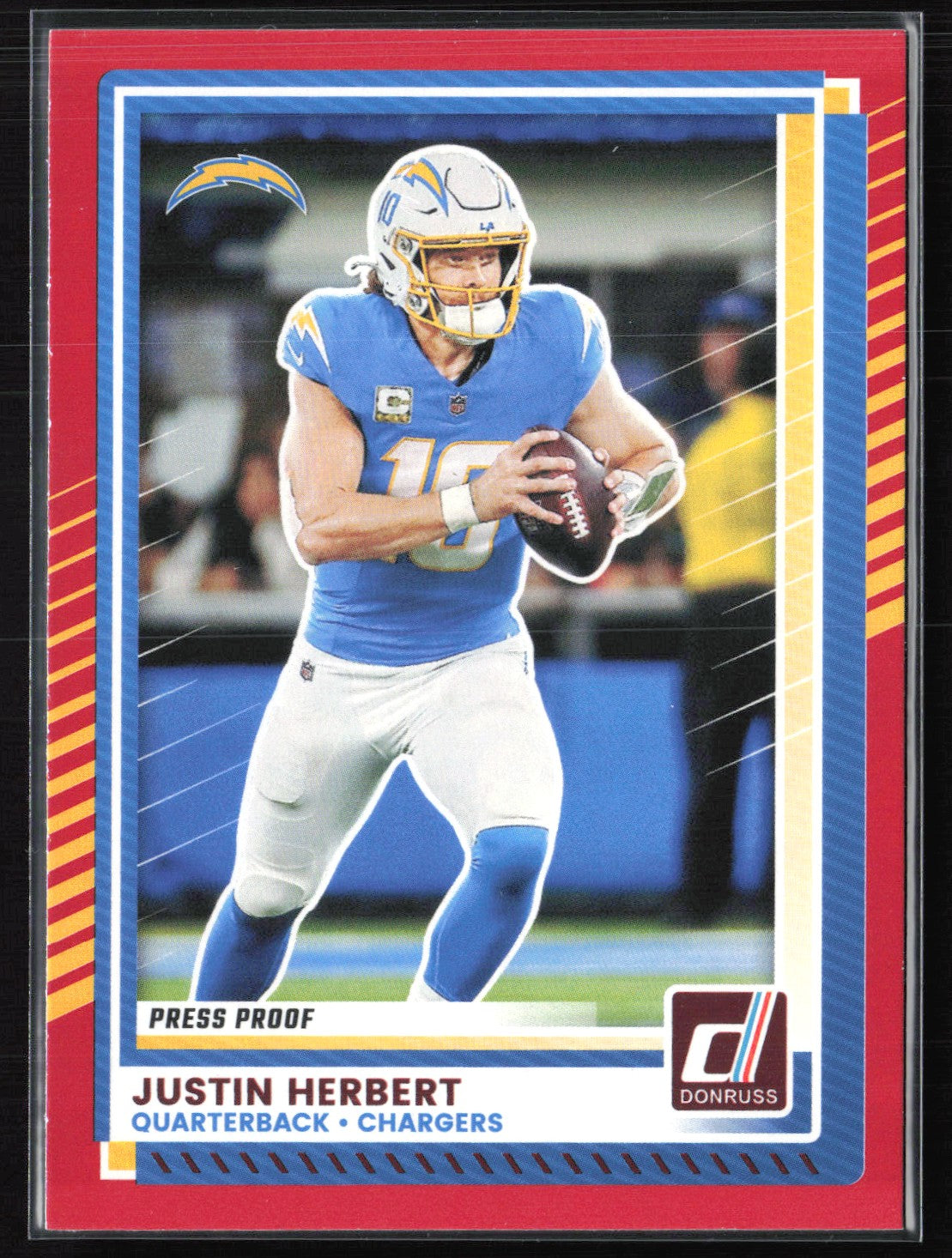 Justin Herbert Red Press Proof