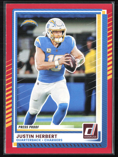 Justin Herbert Red Press Proof