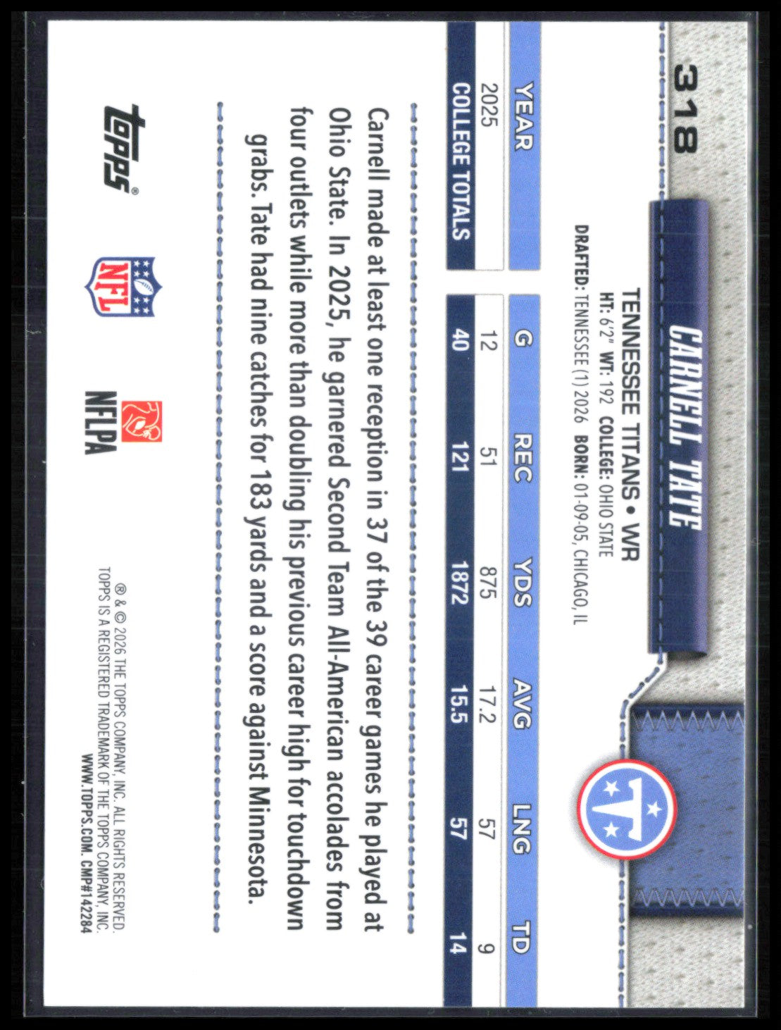 Carnell Tate RC