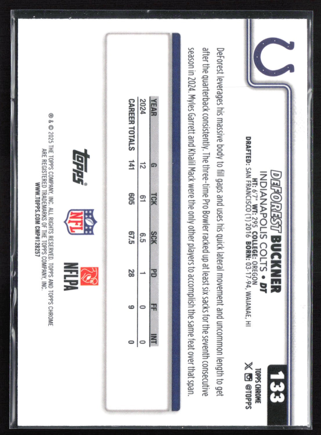 DeForest Buckner X-Fractor