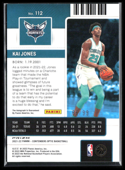 Kai Jones RC Auto /99 Rookie Ticket