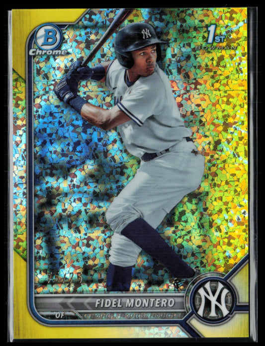 Fidel Montero 1st Bowman Yellow Mini Diamond /75 2022 Bowman Chrome