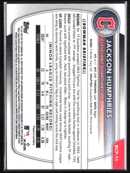 Jackson Humphries 1st Bowman Reptilian