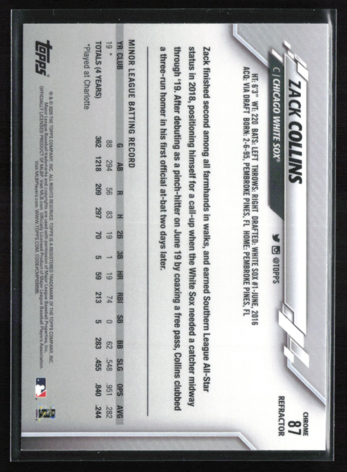 Zack Collins RC Pink Refractor