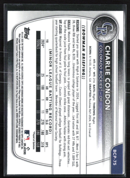 Charlie Condon 1st Bowman