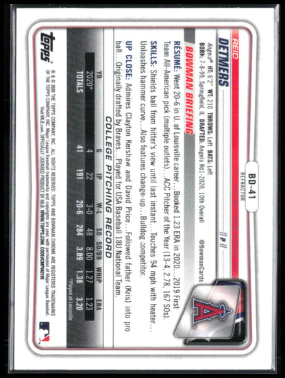 Reid Detmers 1st Bowman Refractor