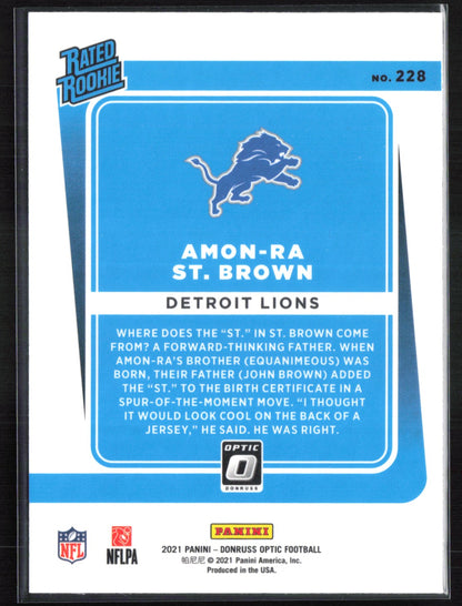 Amon-Ra St. Brown RC 2021 Optic Rated Rookie