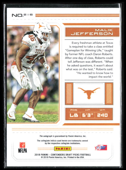 Malik Jefferson RC Auto