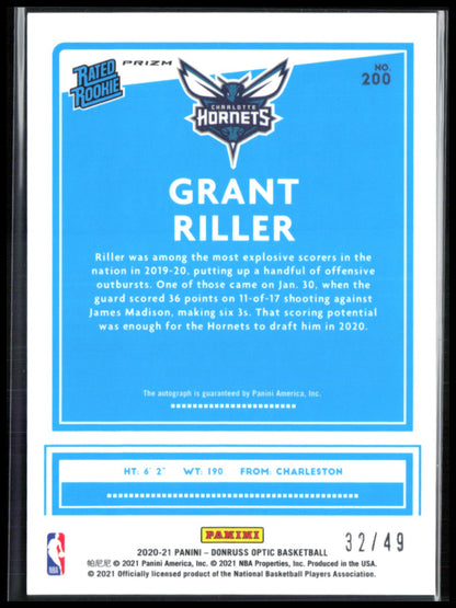 Grant Riller RC Auto Blue Holo /49
