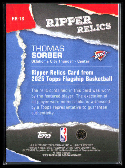 Thomas Sorber RC Player-Worn Mem