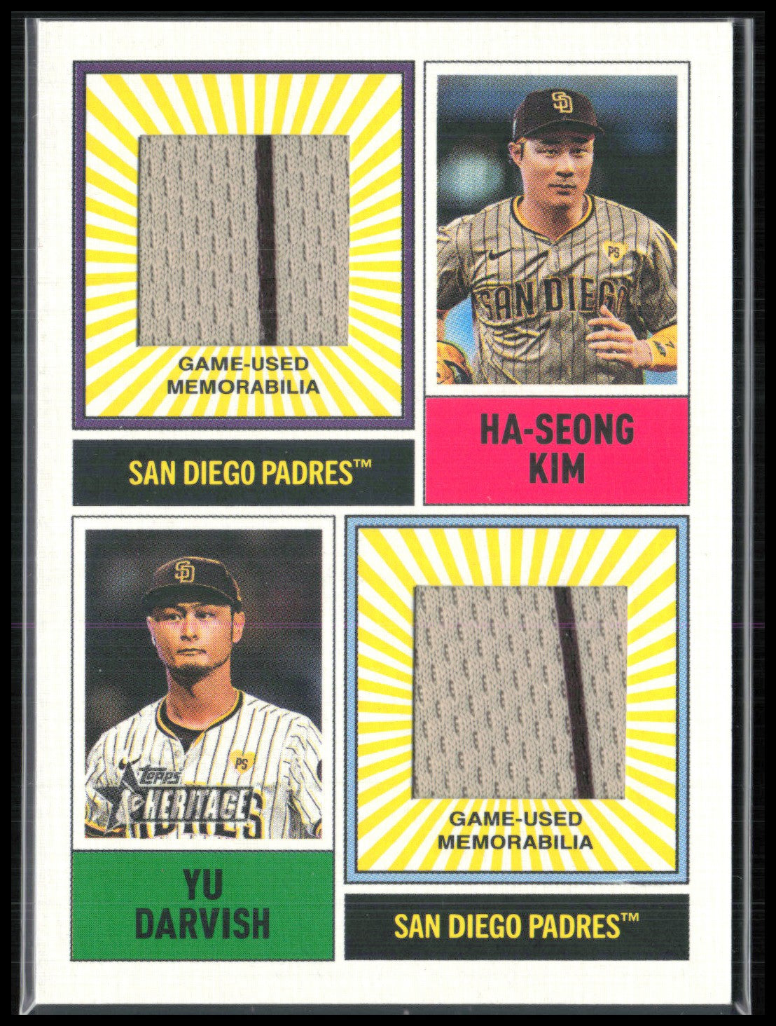 Yu Darvish / Ha-Seong Kim Dual Game-Used Relics
