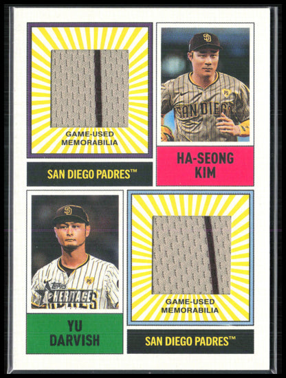 Yu Darvish / Ha-Seong Kim Dual Game-Used Relics