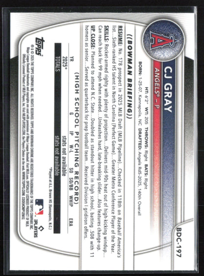CJ Gray 1st Bowman Sky Blue
