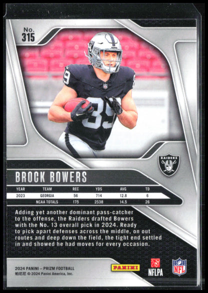 Brock Bowers RC 2024 Prizm