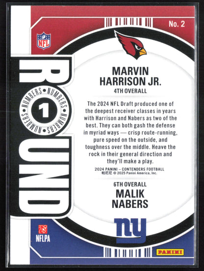 Malik Nabers/Marvin Harrison Jr. RC Round 1