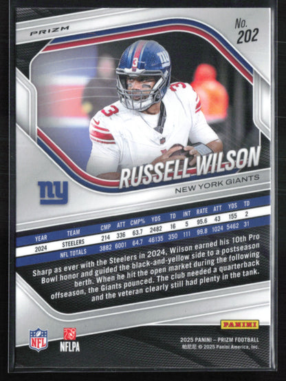 Russell Wilson Silver Prizm
