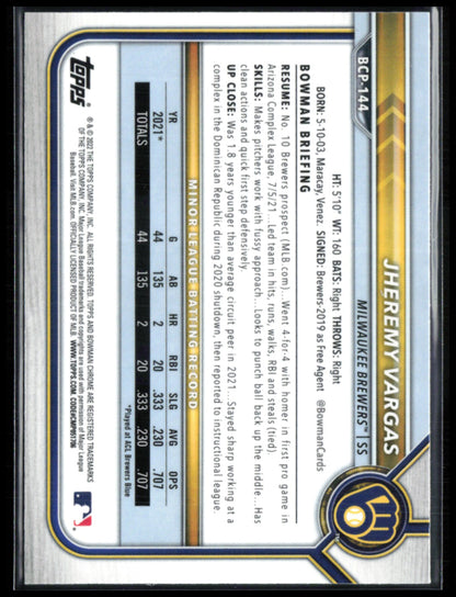 Jheremy Vargas 1st Bowman