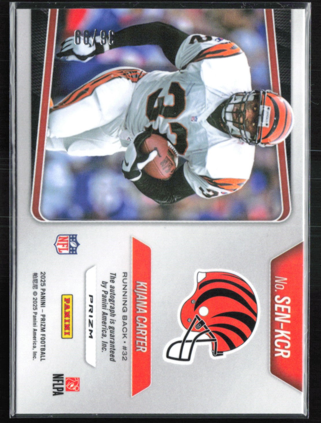 Kiana Carter Auto Sensational Signatures Blue Ice /99