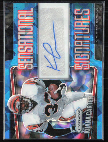 Kiana Carter Auto Sensational Signatures Blue Ice /99