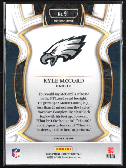 Kyle McCord RC Black Green Shock Concourse