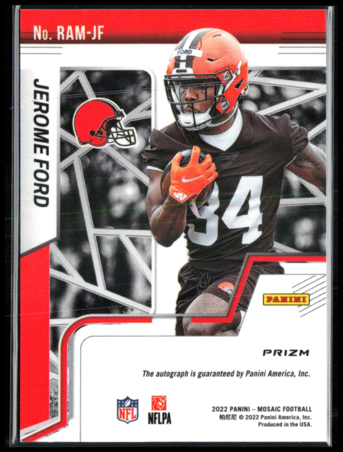 Jerome Ford RC Auto Red Mosaic