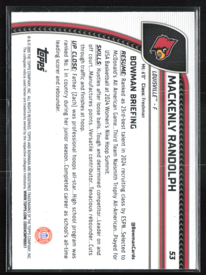 Mackenly Randolph 1st Bowman Light Blue Refractor