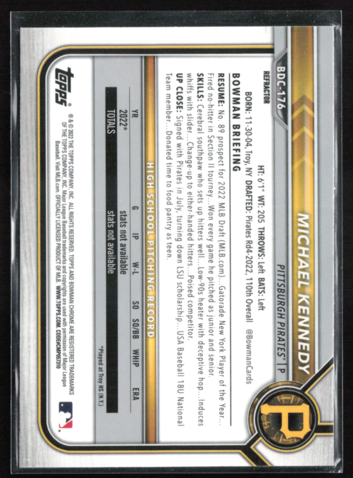Michael Kennedy 1st Bowman Refractor