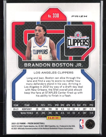 Brandon Boston Jr. RC Silver Prizm