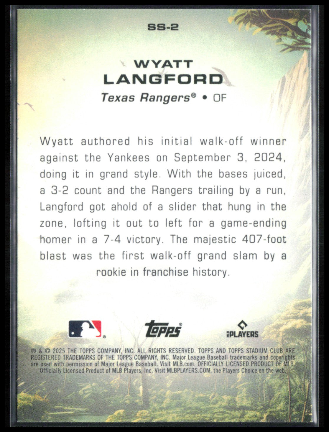 Wyatt Langford Savage Sluggers