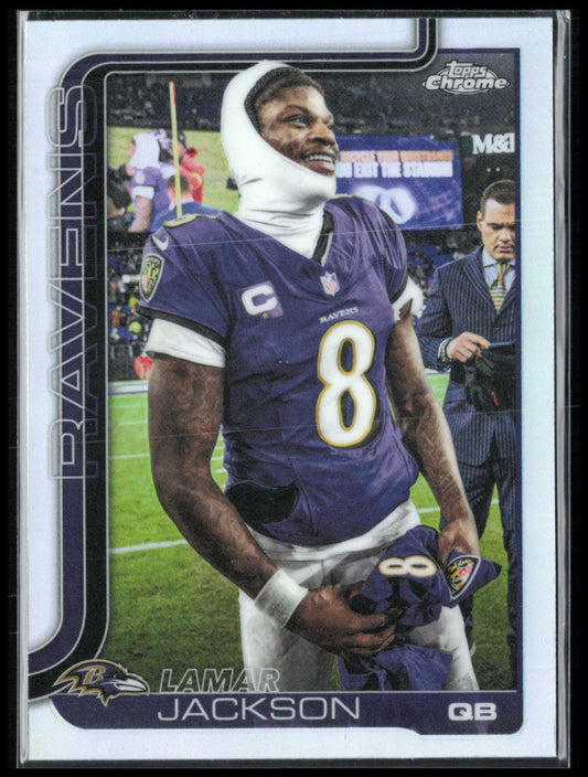 Lamar Jackson Image Variation SSP Refractor 2025 Topps Chrome