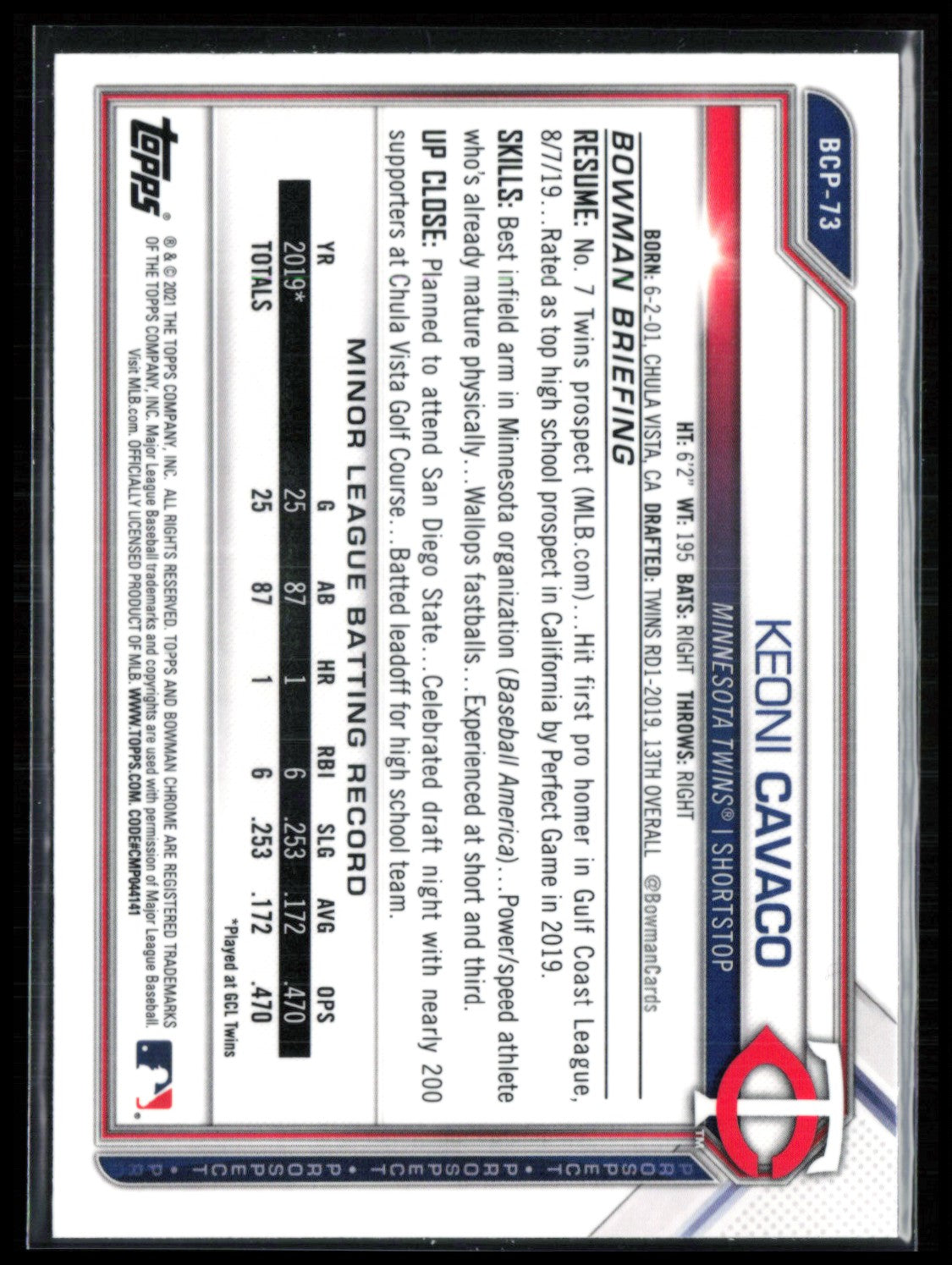 Keoni Cavaco Prospect