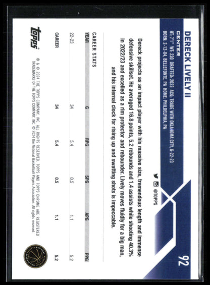 Dereck Lively II RC