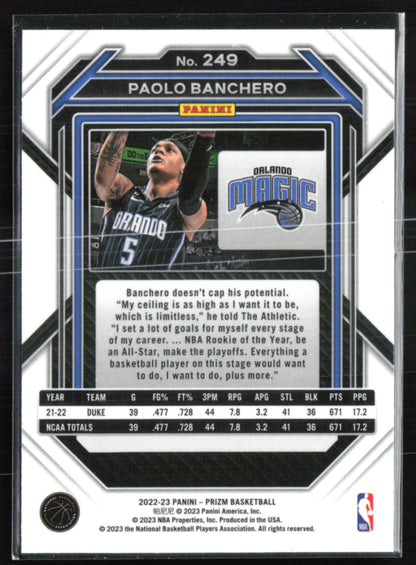 Paolo Banchero RC 2022-23 Prizm