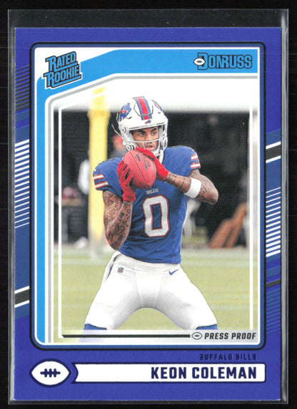 Keon Coleman RC Blue