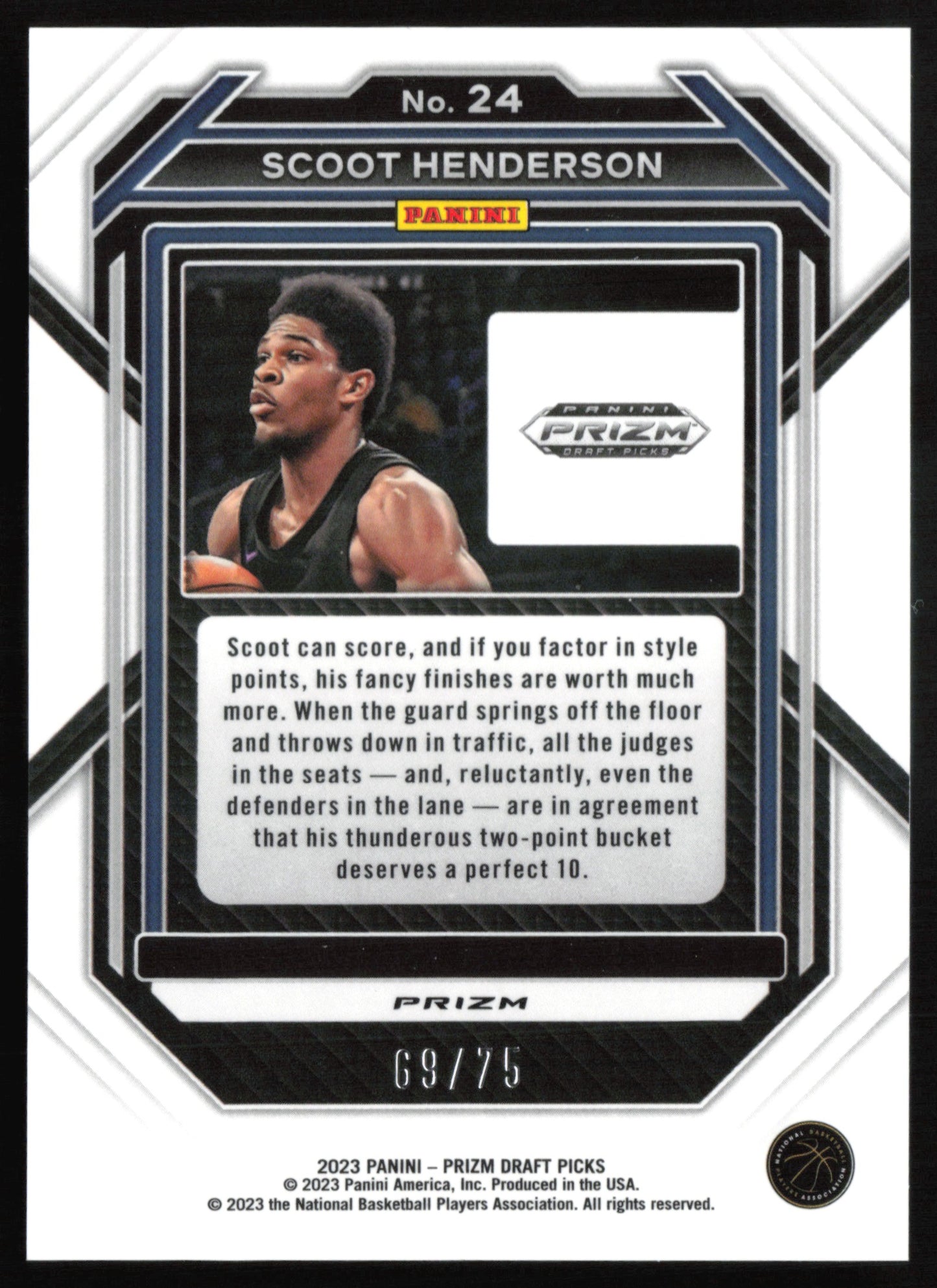 Scoot Henderson RC Purple /75 2023 Prizm Draft