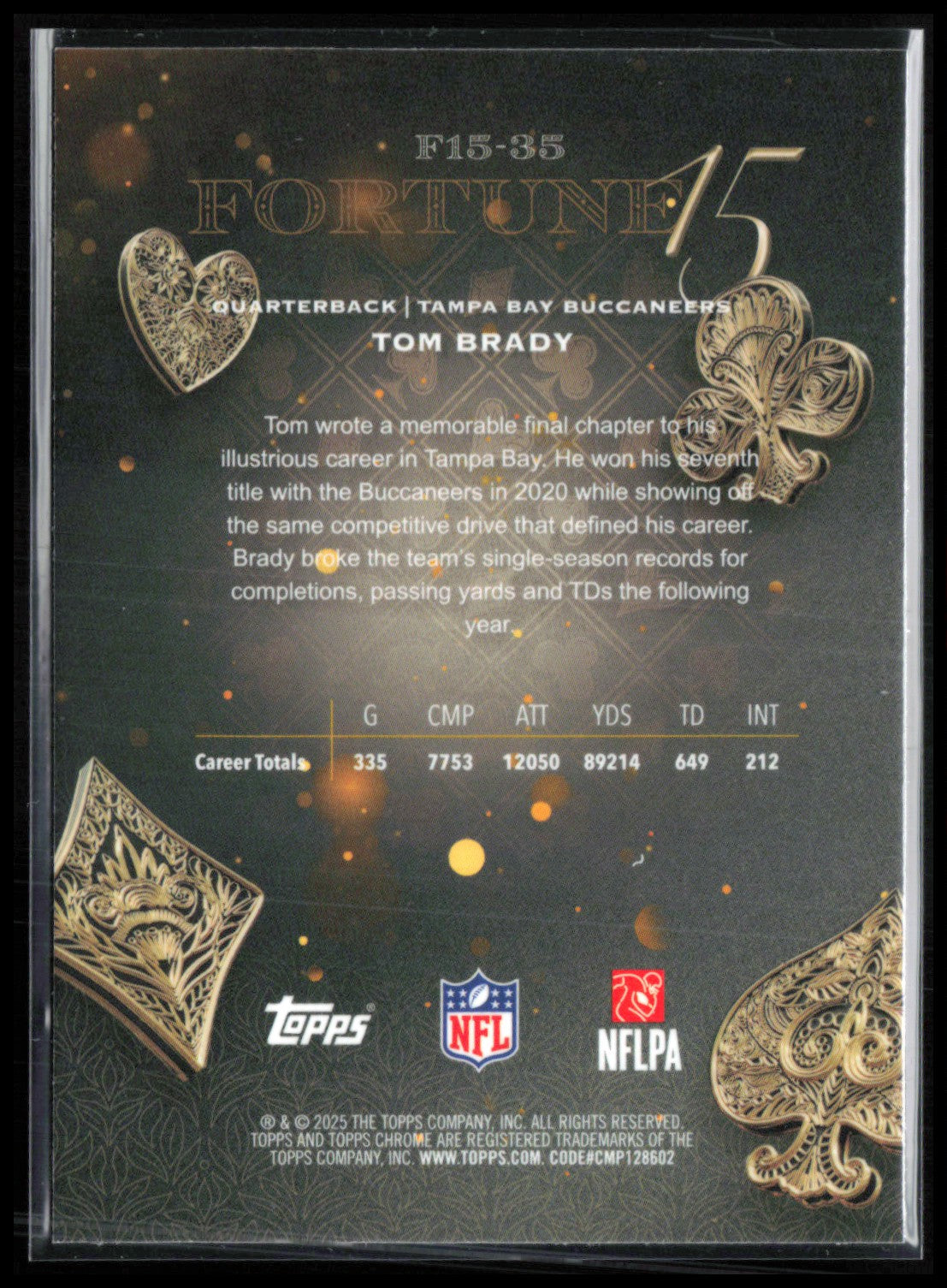 Tom Brady Fortune 15