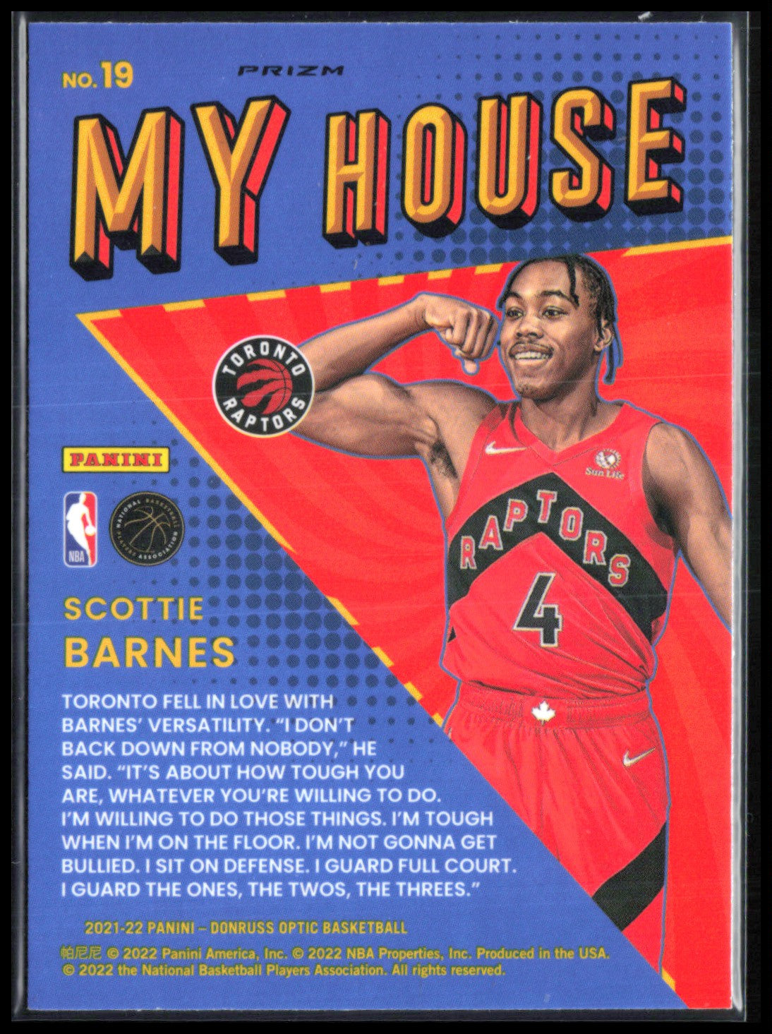 Scottie Barnes RC My House Purple Holo