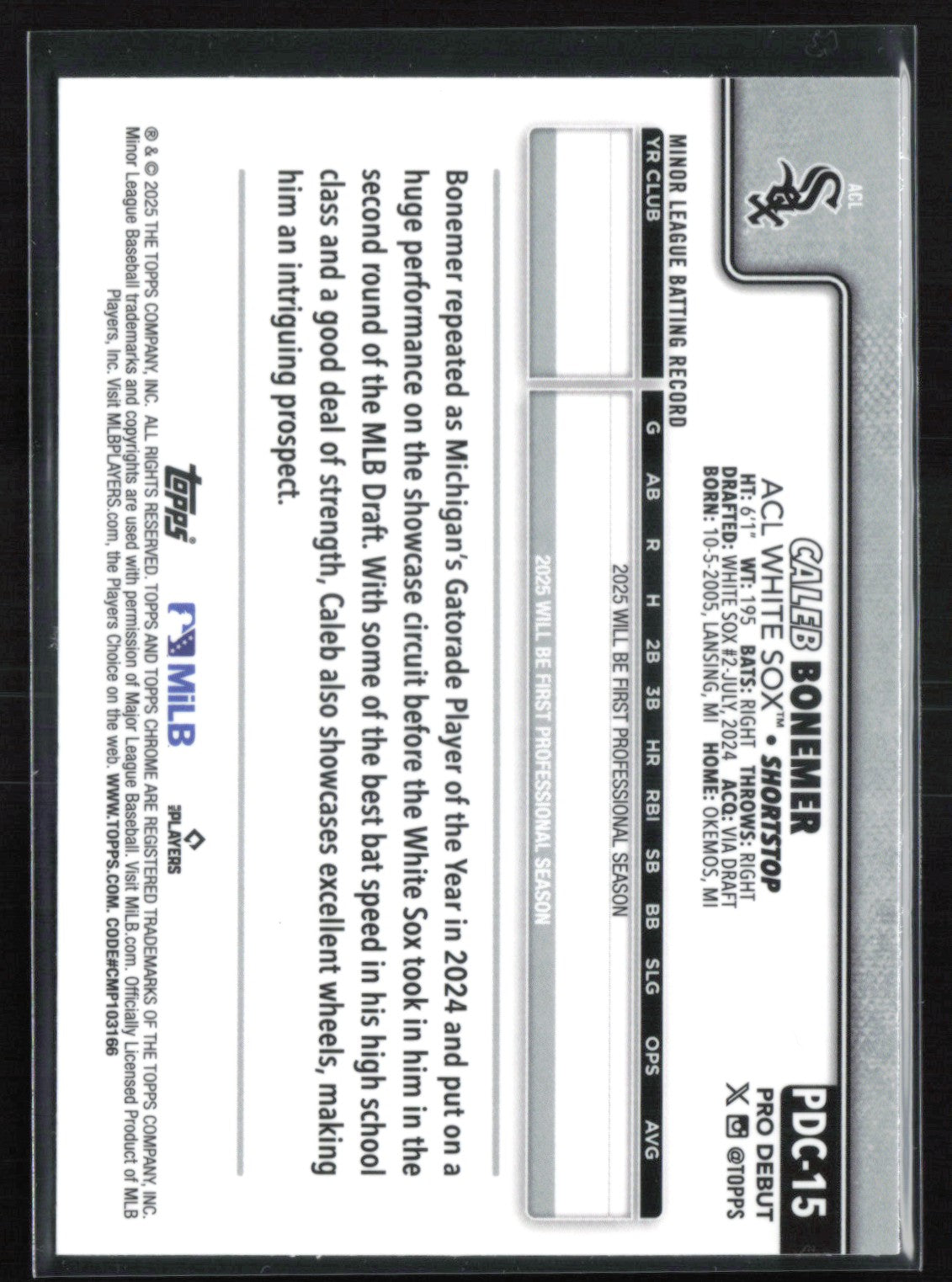 Caleb Bonemer Pro Debut X-Fractor