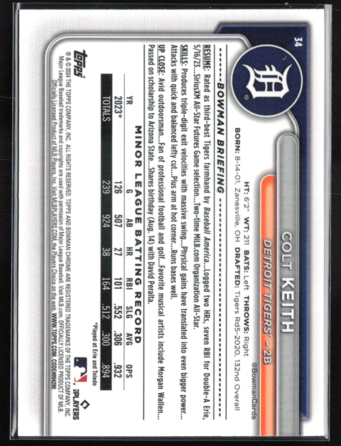 Colt Keith RC Silver Pack Mojo