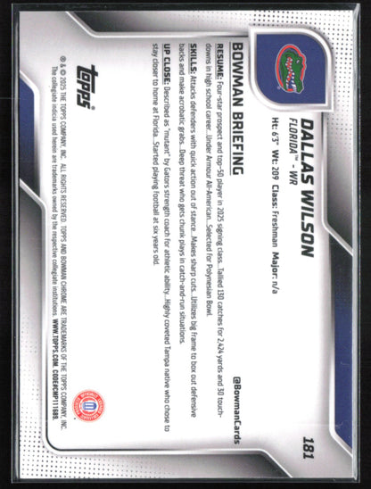 Dallas Wilson 1st Bowman