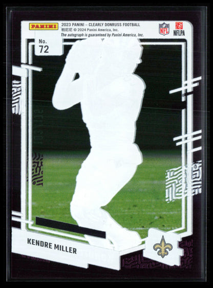 Kendre Miller RC Auto /175 2023 Clearly Donruss