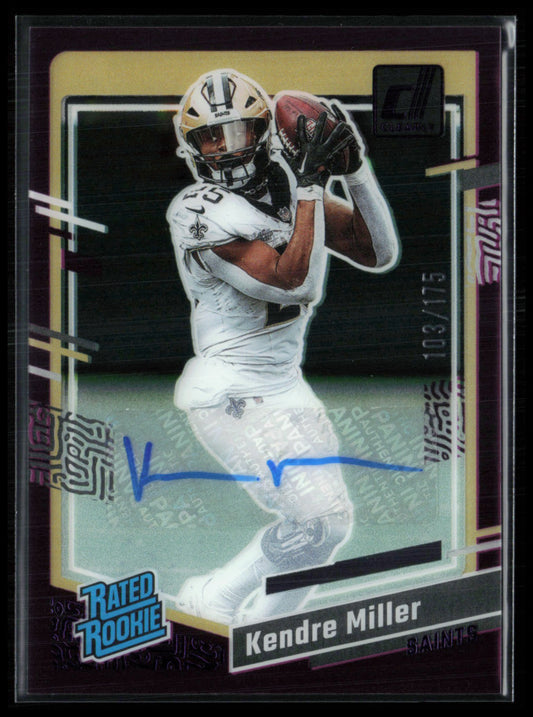 Kendre Miller RC Auto /175 2023 Clearly Donruss