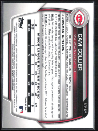Cam Collier 1st Bowman Mojo