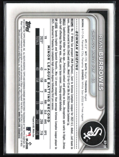 Ryan Burrowes 1st Bowman