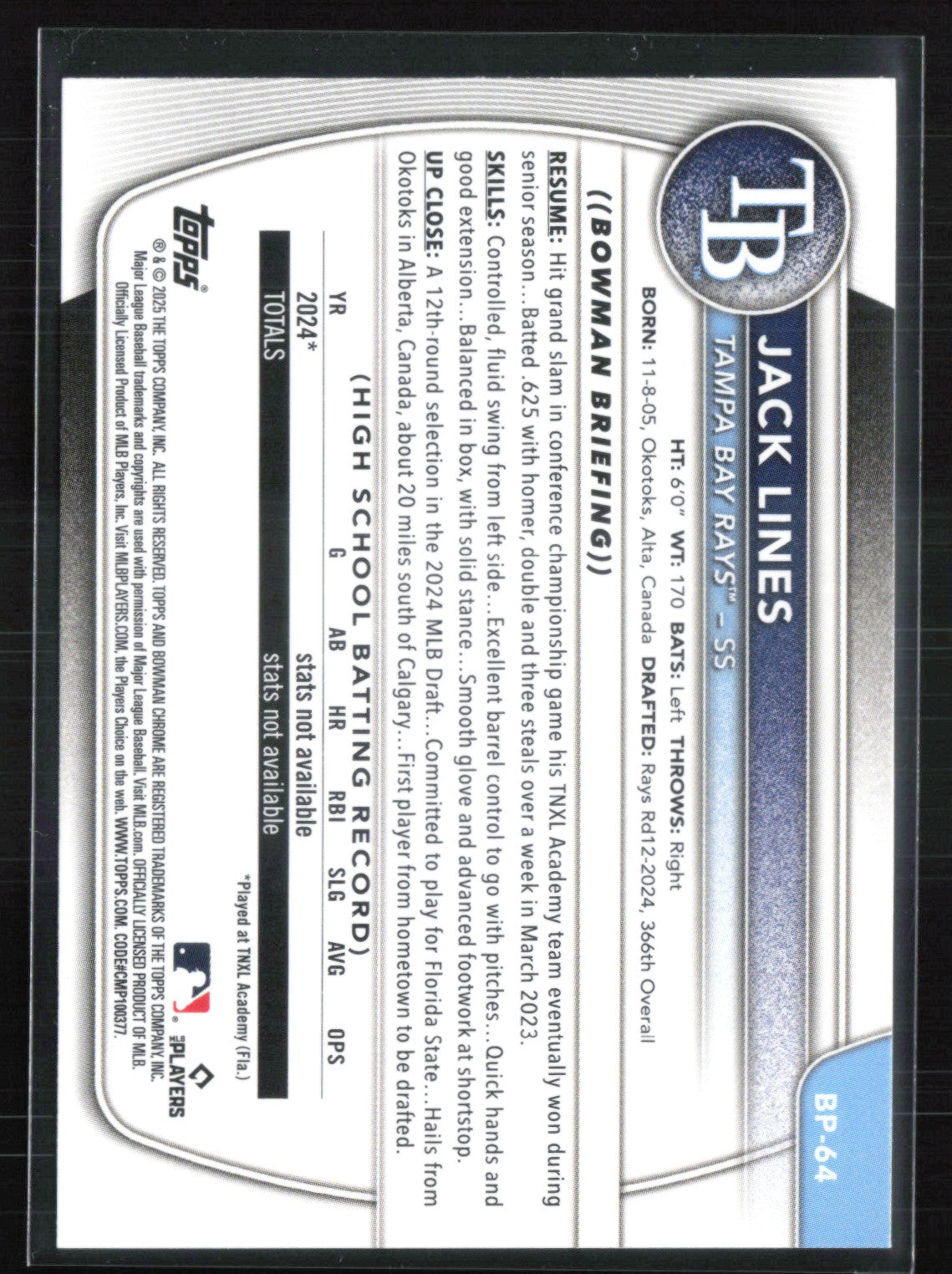 Jack Lines 1st Bowman