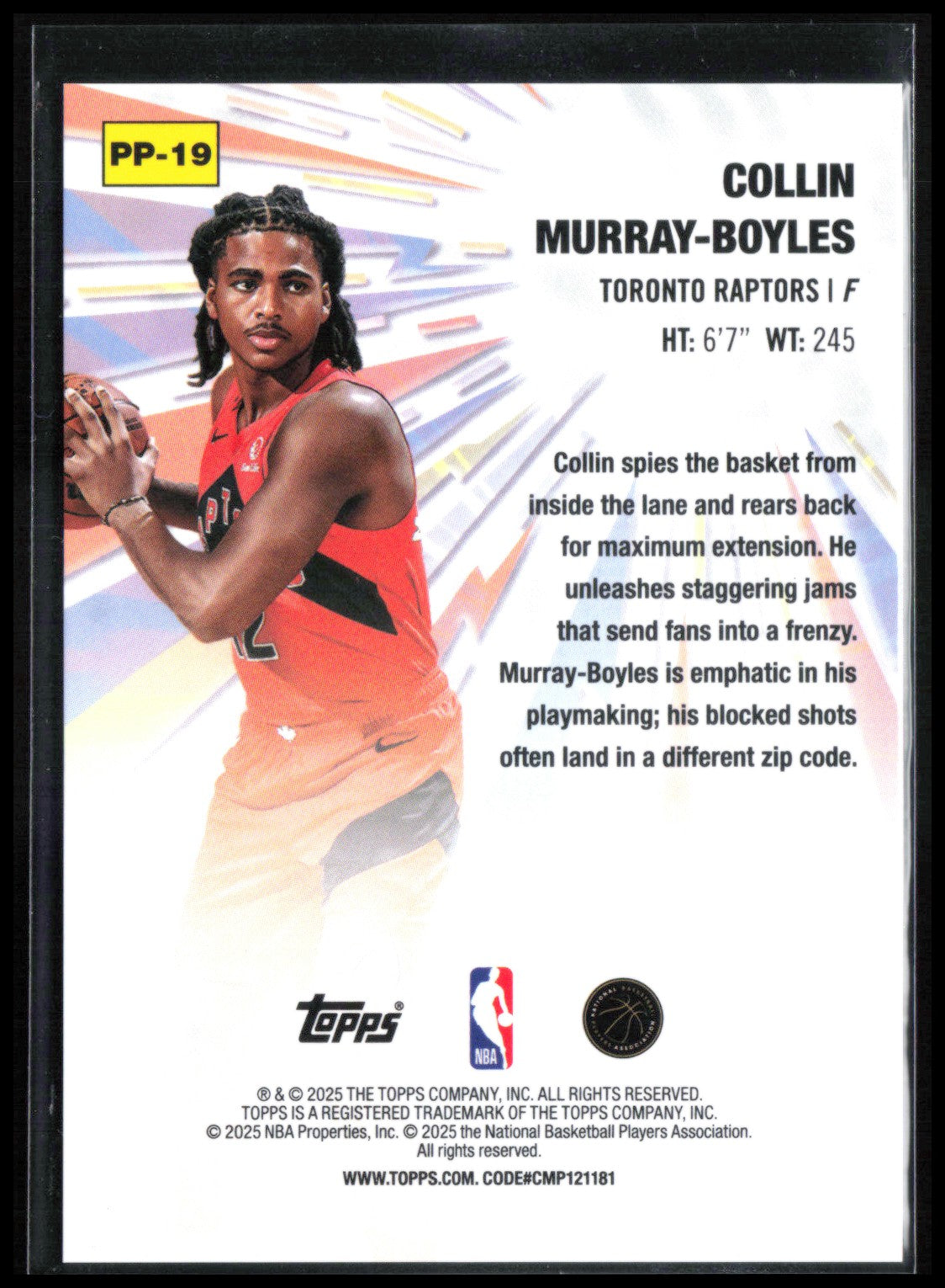 Collin Murray-Boyles RC /25 Orange Foil Power Players