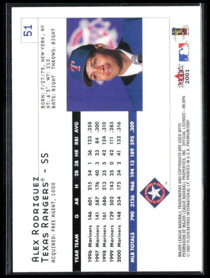 Alex Rodriguez 2001 Fleer Premium